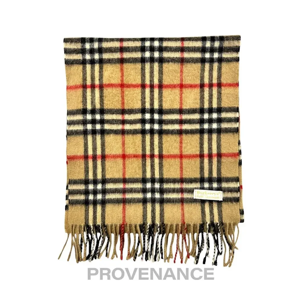 🔴 Vintage Burberrys Scarf Nova Check 100% PURE CASHMERE